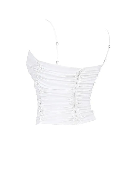Mistress Rocks White Ruffle Top - SALE