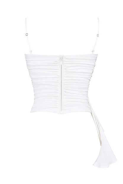 Mistress Rocks White Ruffle Top - SALE