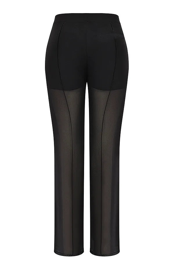 Mistress Rocks Black Sheer Trousers - SALE