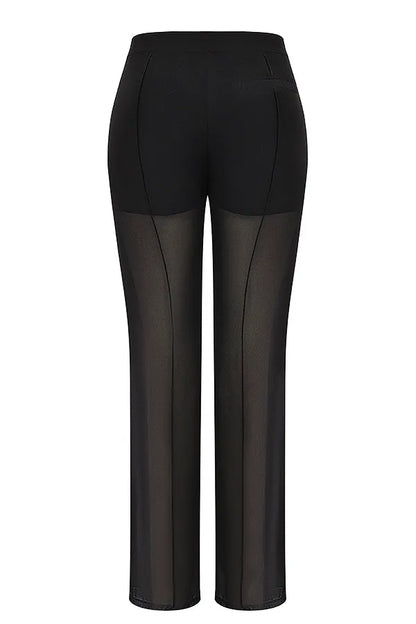 Mistress Rocks Black Sheer Trousers - SALE