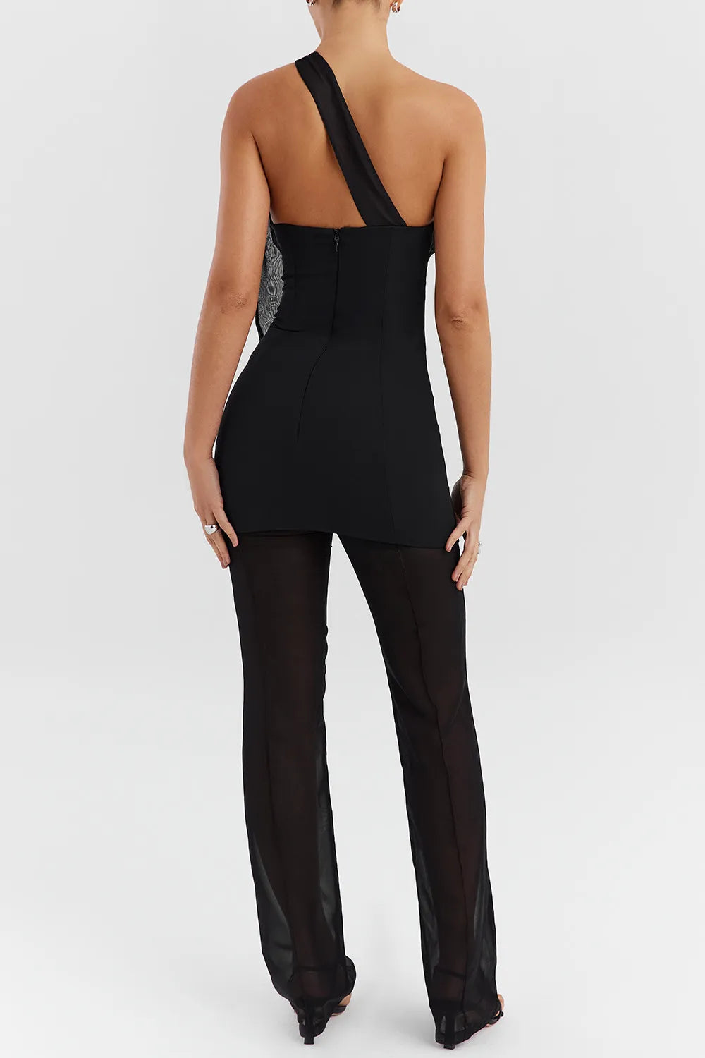 Mistress Rocks Black Sheer Trousers - SALE