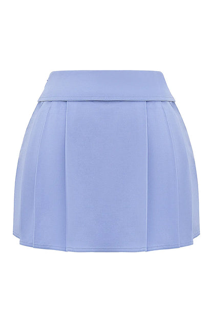 Mistress Rocks Heather Folded Waist Pleated Mini Skirt - SALE