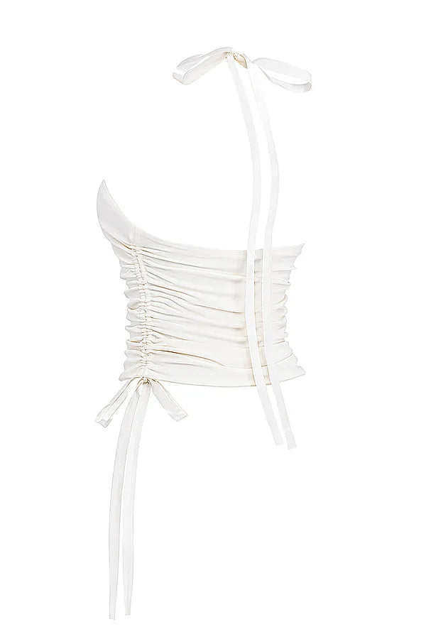 Mistress Rocks Ivory Open Back Halter Top - SALE
