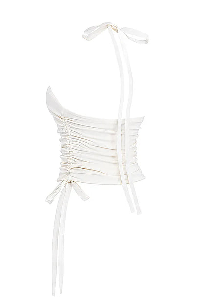 Mistress Rocks Ivory Open Back Halter Top - SALE