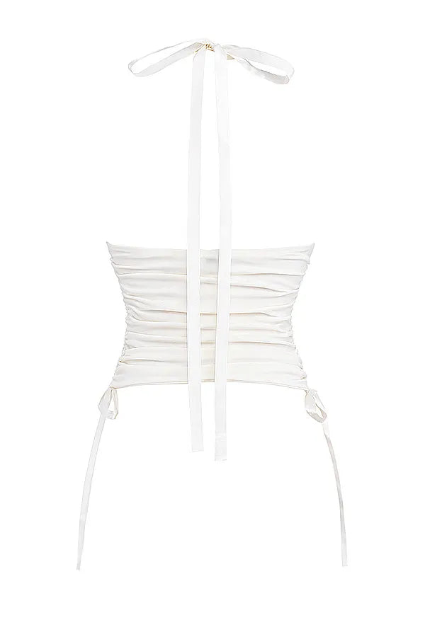 Mistress Rocks Ivory Open Back Halter Top - SALE