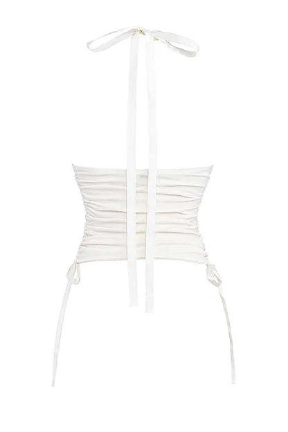 Mistress Rocks Ivory Open Back Halter Top - SALE