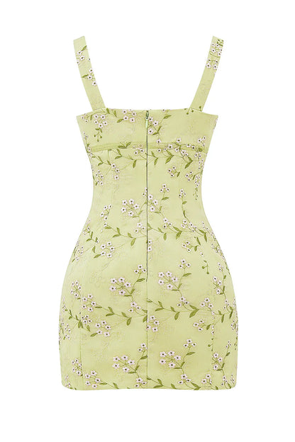 Mistress Rocks Green Embroidered Mini Dress - SALE