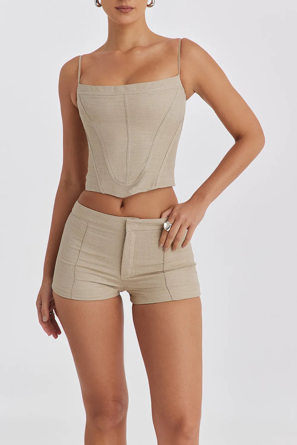 Mistress Rocks Stone Tailored Shorts - SALE