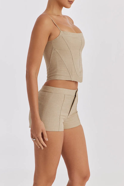 Mistress Rocks Stone Tailored Shorts - SALE
