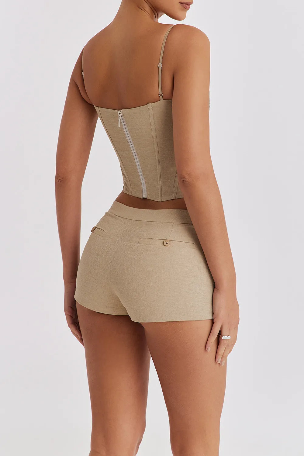 Mistress Rocks Stone Tailored Shorts - SALE