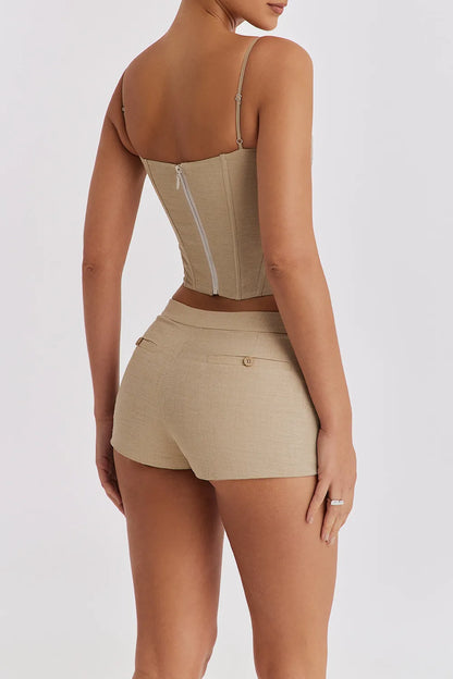 Mistress Rocks Stone Tailored Shorts - SALE