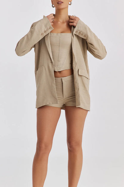 Mistress Rocks Stone Boxy Oversized Jacket - SALE