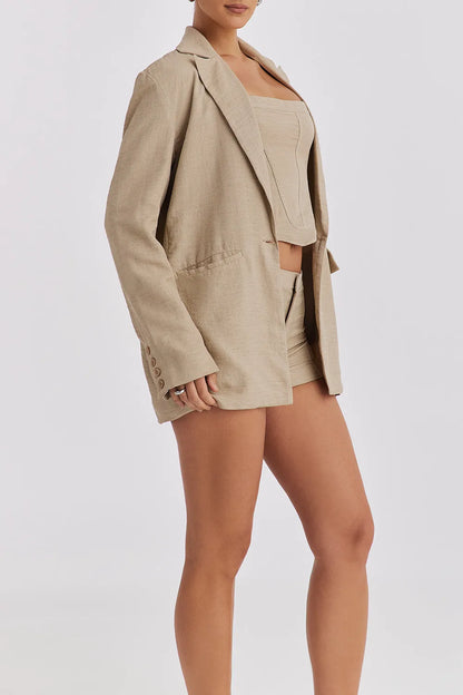 Mistress Rocks Stone Boxy Oversized Jacket - SALE