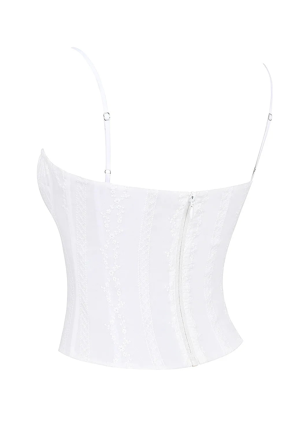 Mistress Rocks Cloud Broderie Cotton Corset Top - SALE