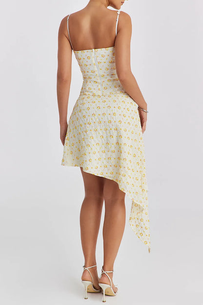 Mistress Rocks Cloud Floral Embroidered Hanky Hem Skirt - SALE