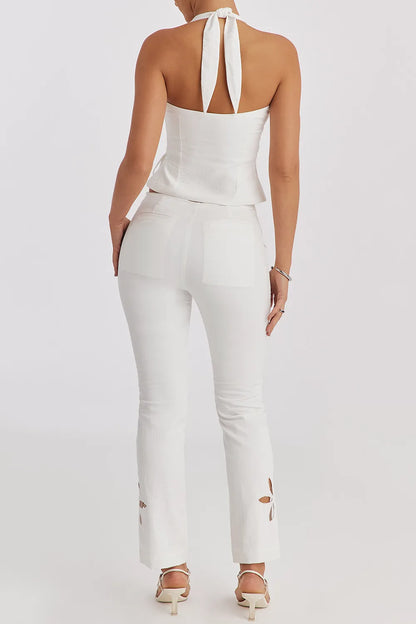 Mistress Rocks Cloud Floral Cutout Trousers - SALE