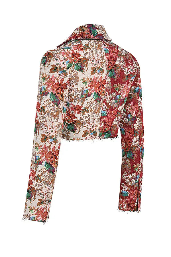 Mistress Rocks Tapestry Jacquard Cropped Blazer - SALE