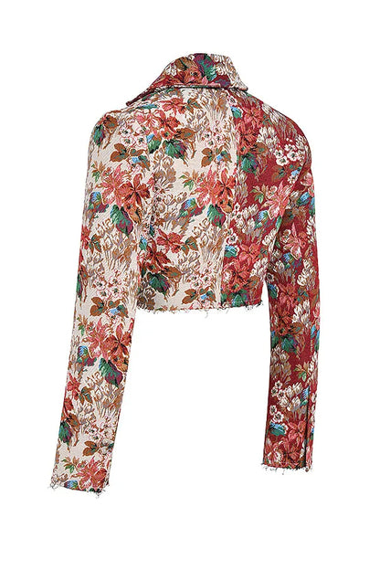 Mistress Rocks Tapestry Jacquard Cropped Blazer - SALE