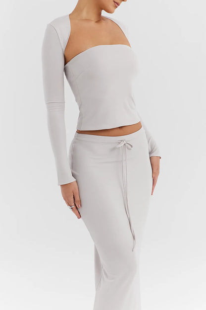 Mistress Rocks Smoke Strapless Top With Shrug - SALE