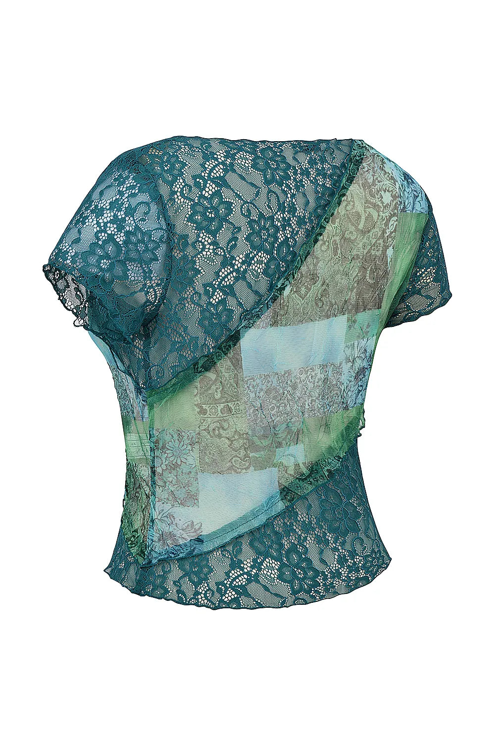 Mistress Rocks Ocean Teal Panelled Top - SALE