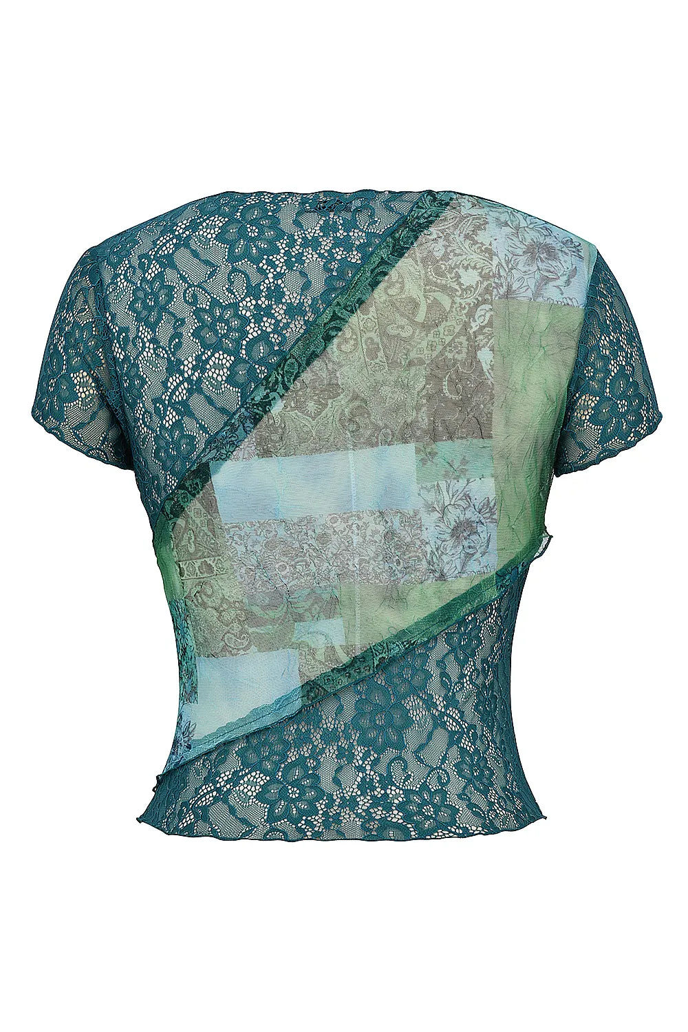 Mistress Rocks Ocean Teal Panelled Top - SALE
