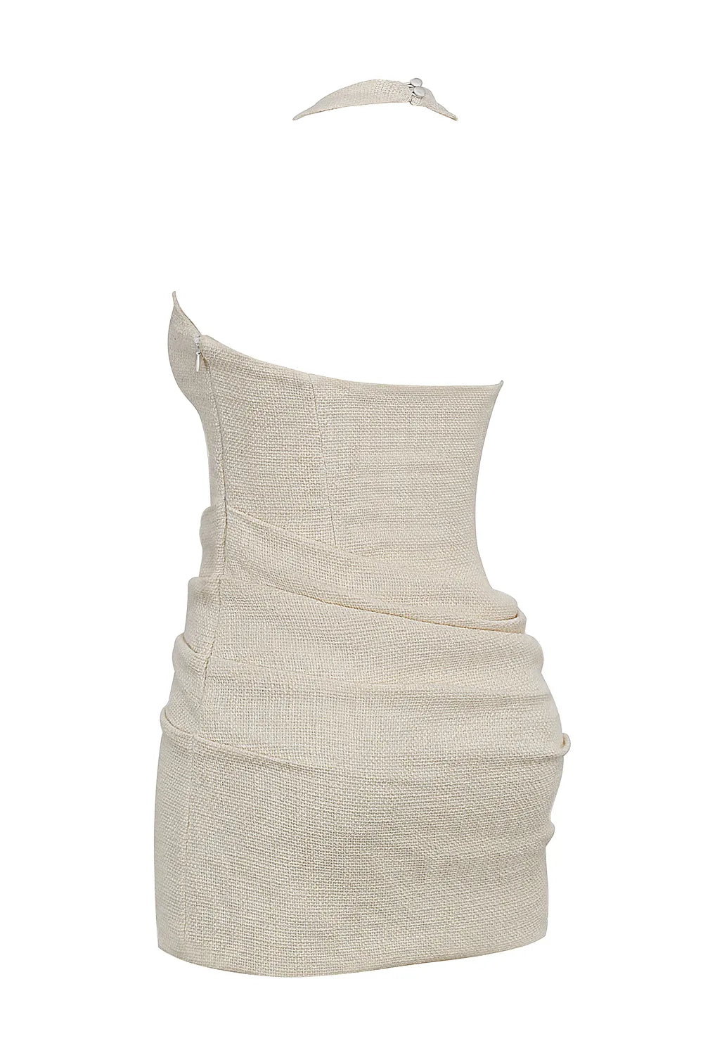 Mistress Rocks Taupe Tweed Backless Halter Mini Dress - SALE