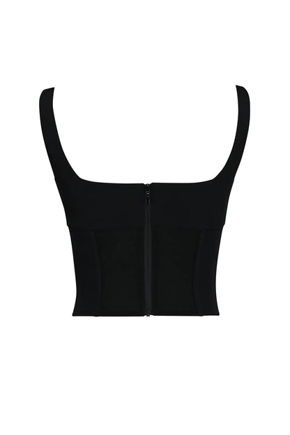 Mistress Rocks Black Lace Up Corset Top - SALE