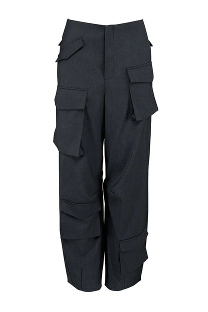 Mistress Rocks Dark Grey Cargo Trousers - SALE