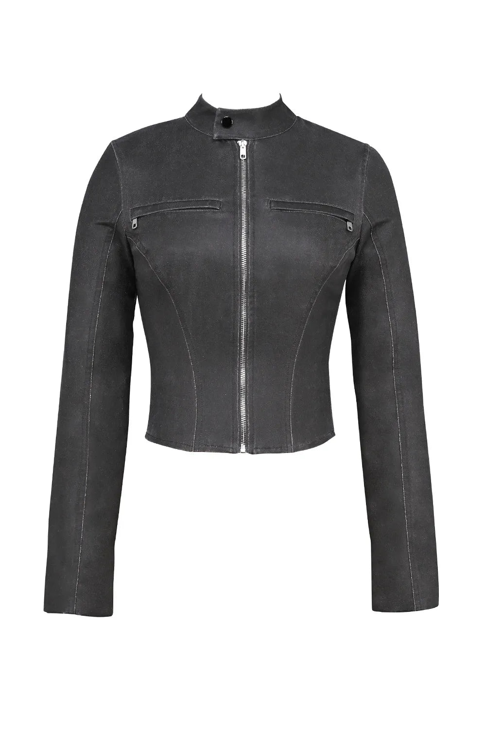 Mistress Rocks Vintage Cocoa Waxed Cotton Fitted Jacket - SALE