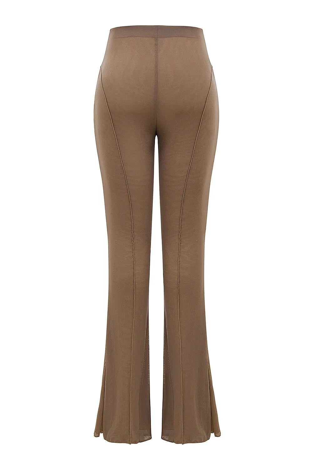 Mistress Rocks Dusty Brown Flared Trousers - SALE