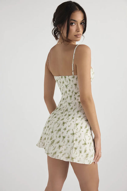 Christiana Garden Print Mini Dress