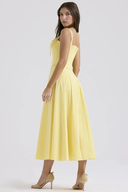 Clarabelle Sunshine Cotton Midi Sundress
