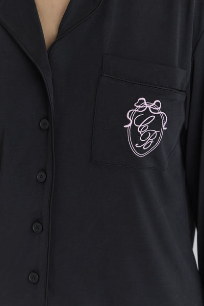 Classic PJs Black Soft Modal Pajama Set