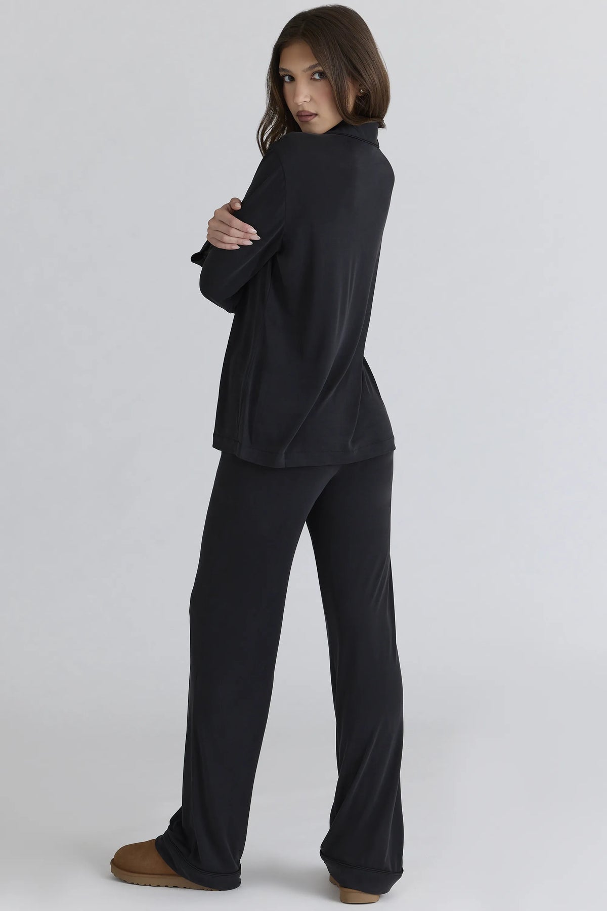 Classic PJs Black Soft Modal Pajama Set