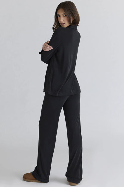Classic PJs Black Soft Modal Pajama Set