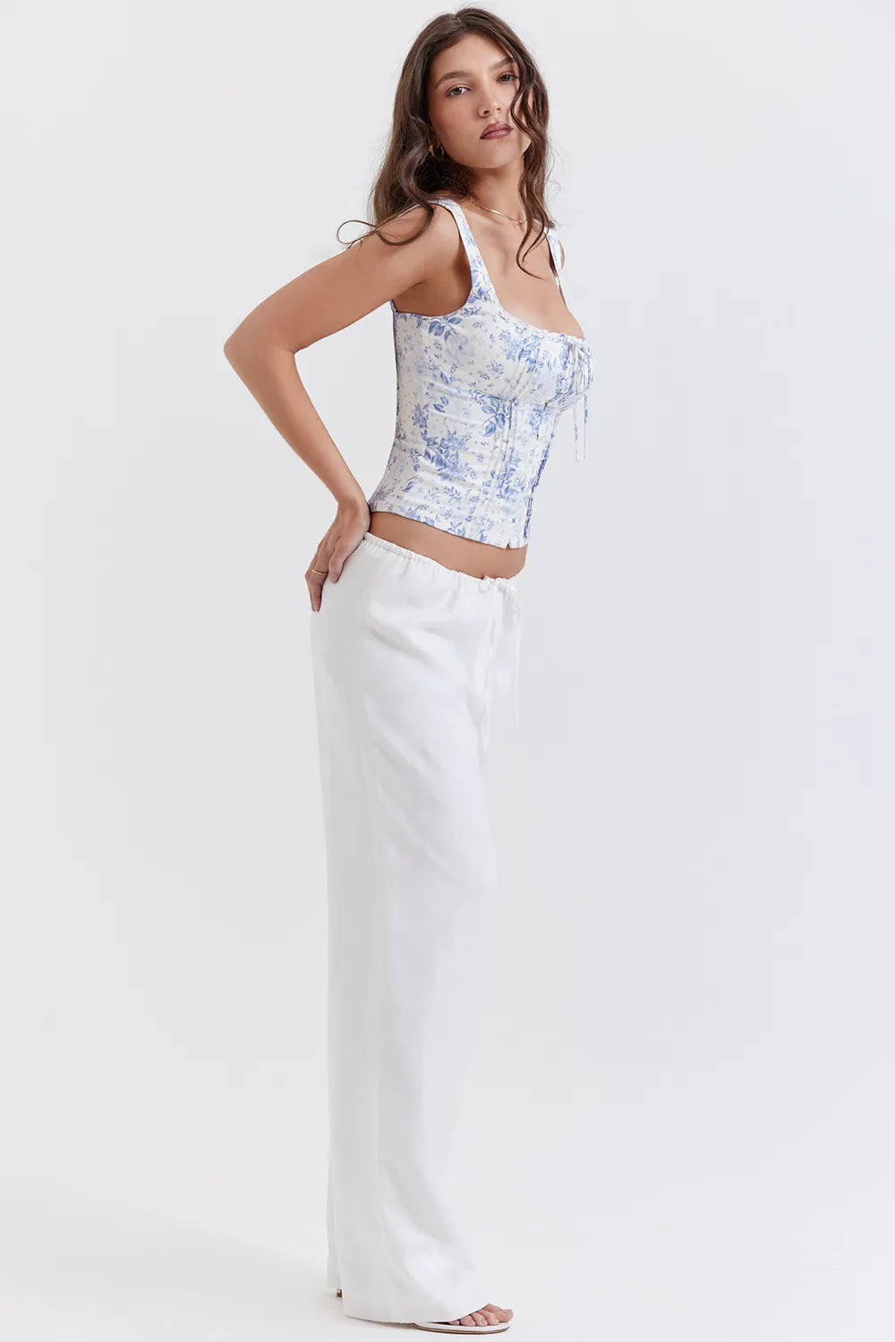 Cleo Ivory Linen Mix Trousers