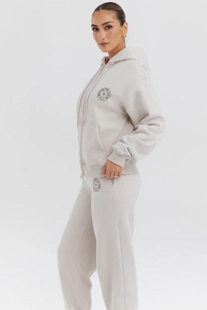 Mirage Cloud Cotton Fleece-Back Zip Through Hoodie