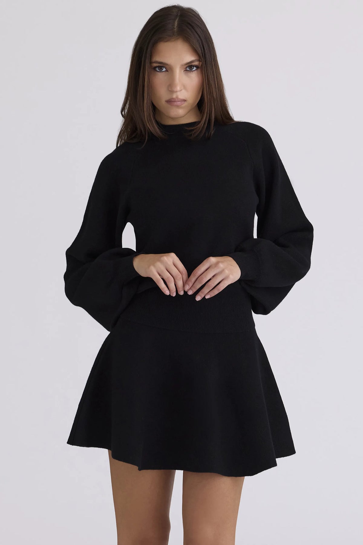 Cressida Black Wool & Cashmere Balloon Sleeve Sweater