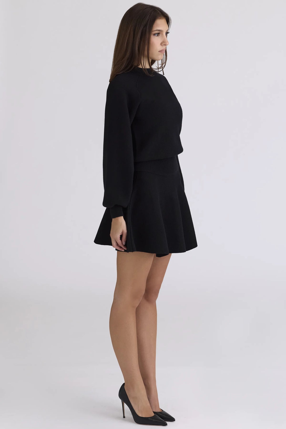 Cressida Black Wool & Cashmere Balloon Sleeve Sweater