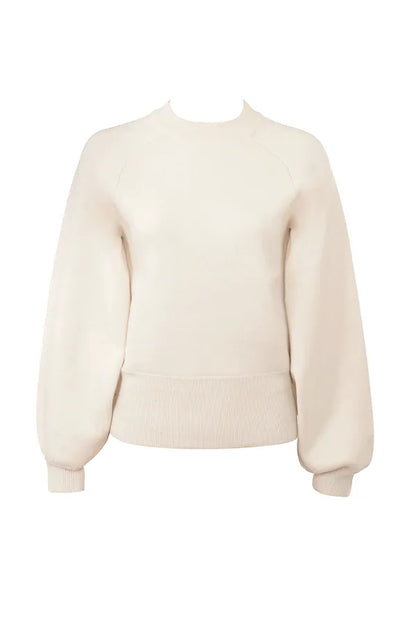 Cressida Cream Wool Cashmere Heavy Knit Sweater