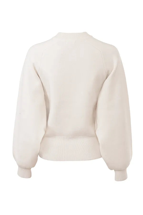 Cressida Cream Wool Cashmere Heavy Knit Sweater