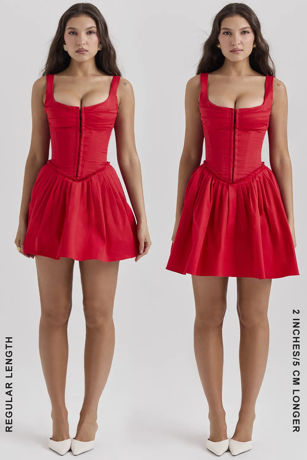 Cupid Scarlet Pleated Mini Dress