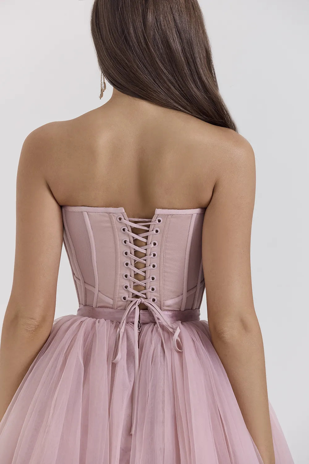 Darling French Rose Tulle Midi Dress