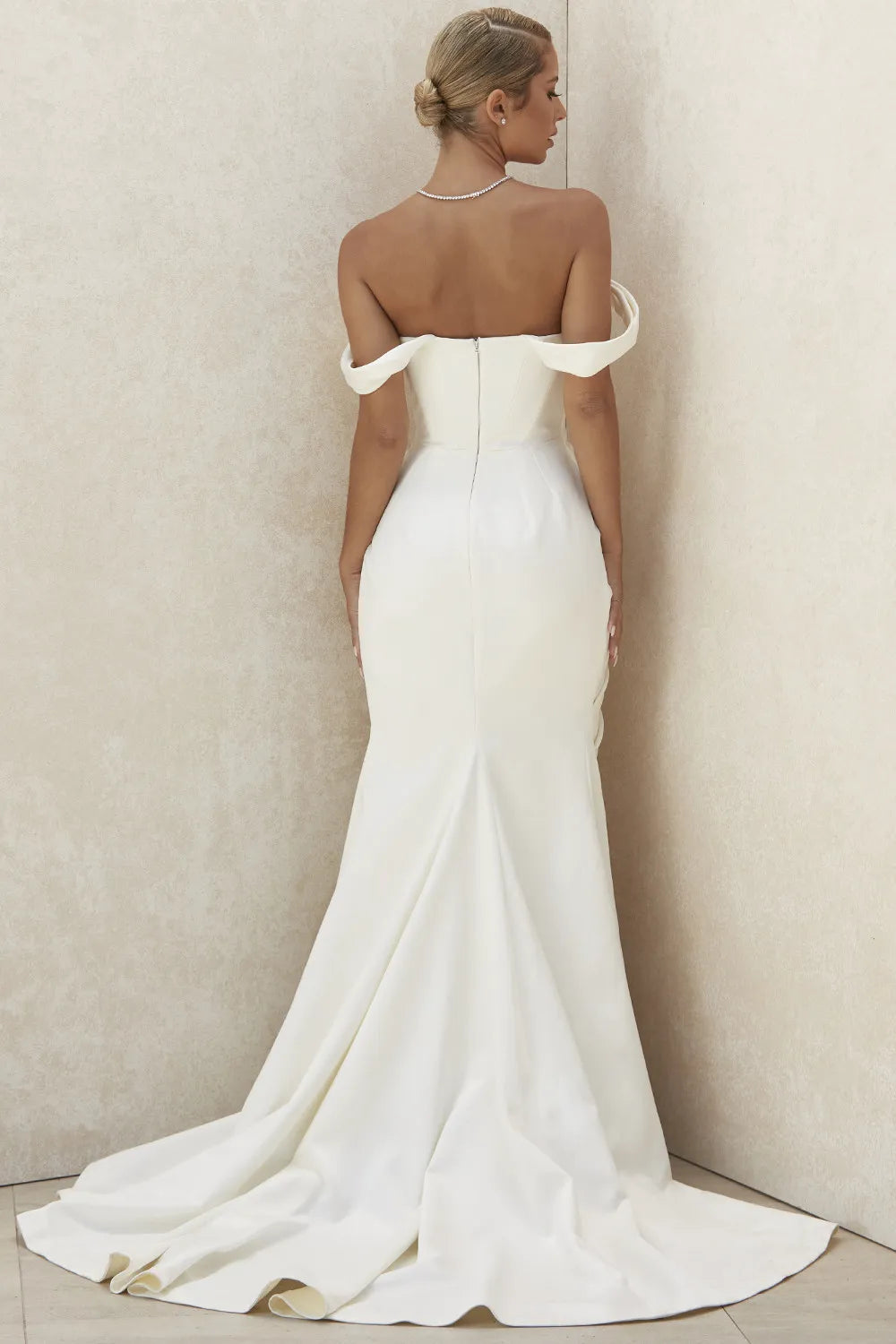 Delphine Ivory Draped Corset Bridal Gown - Limited Edition