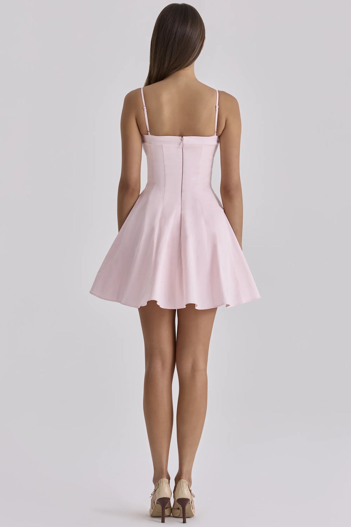 Dolly Pink Cotton Flared Mini Sundress