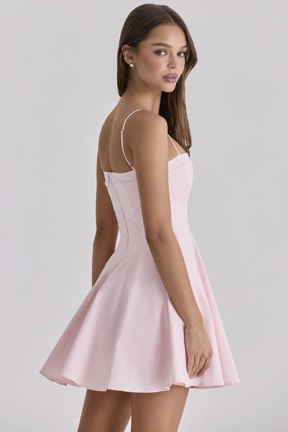 Dolly Pink Cotton Flared Mini Sundress