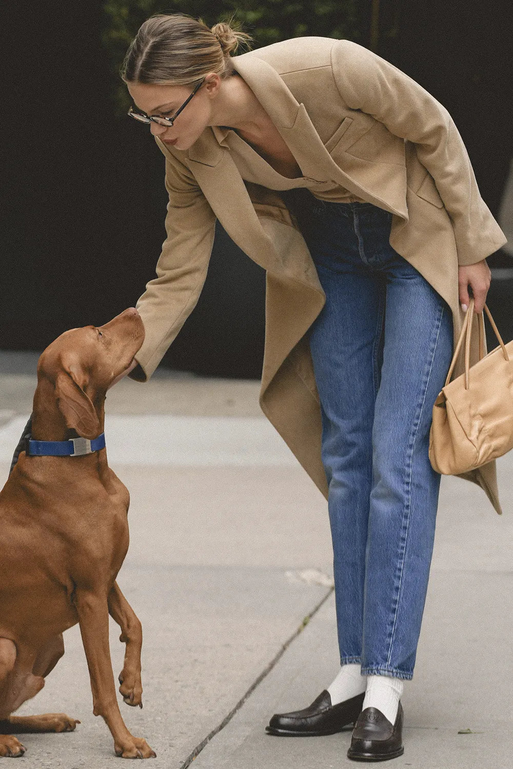 Remi Camel Single Breasted Long Coat
