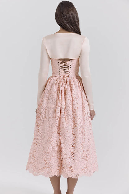 Duchess Ballerina Pink Lace Corset, Skirt and Bolero