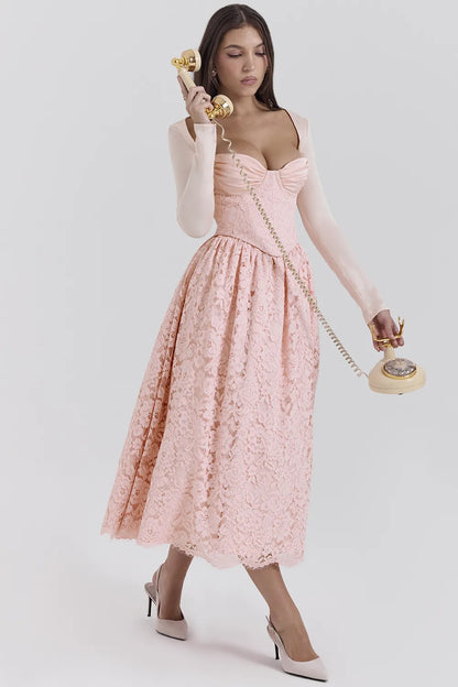 Duchess Ballerina Pink Lace Corset, Skirt and Bolero
