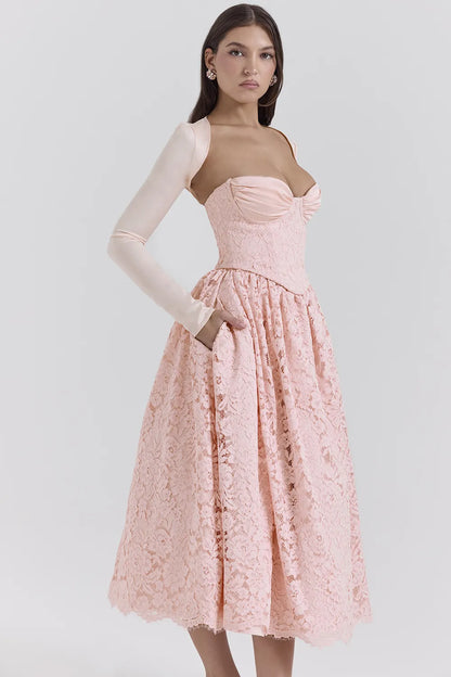 Duchess Ballerina Pink Lace Corset, Skirt and Bolero